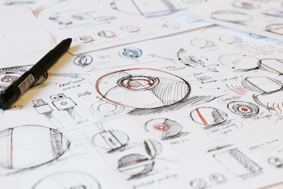 Design ideas on a paper